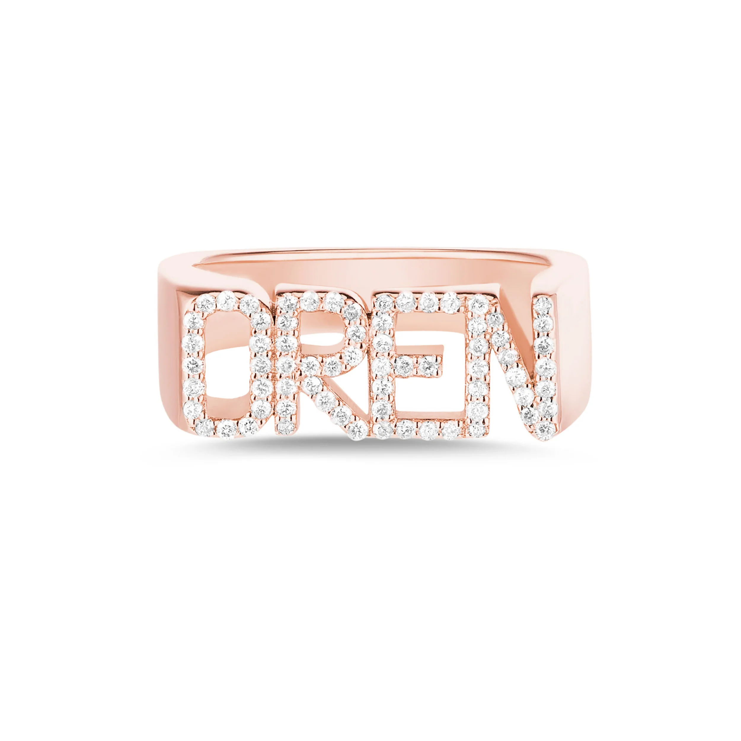3D Name Ring Custom Diamond Na – Initial Ring Custom Bewertung und Preis