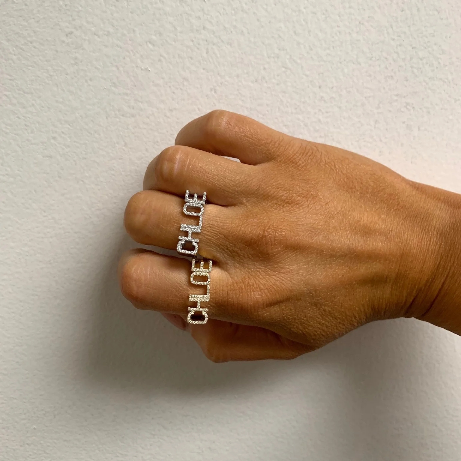 3D Name Ring Custom Diamond Na – Initial Ring Custom Bewertung und Preis