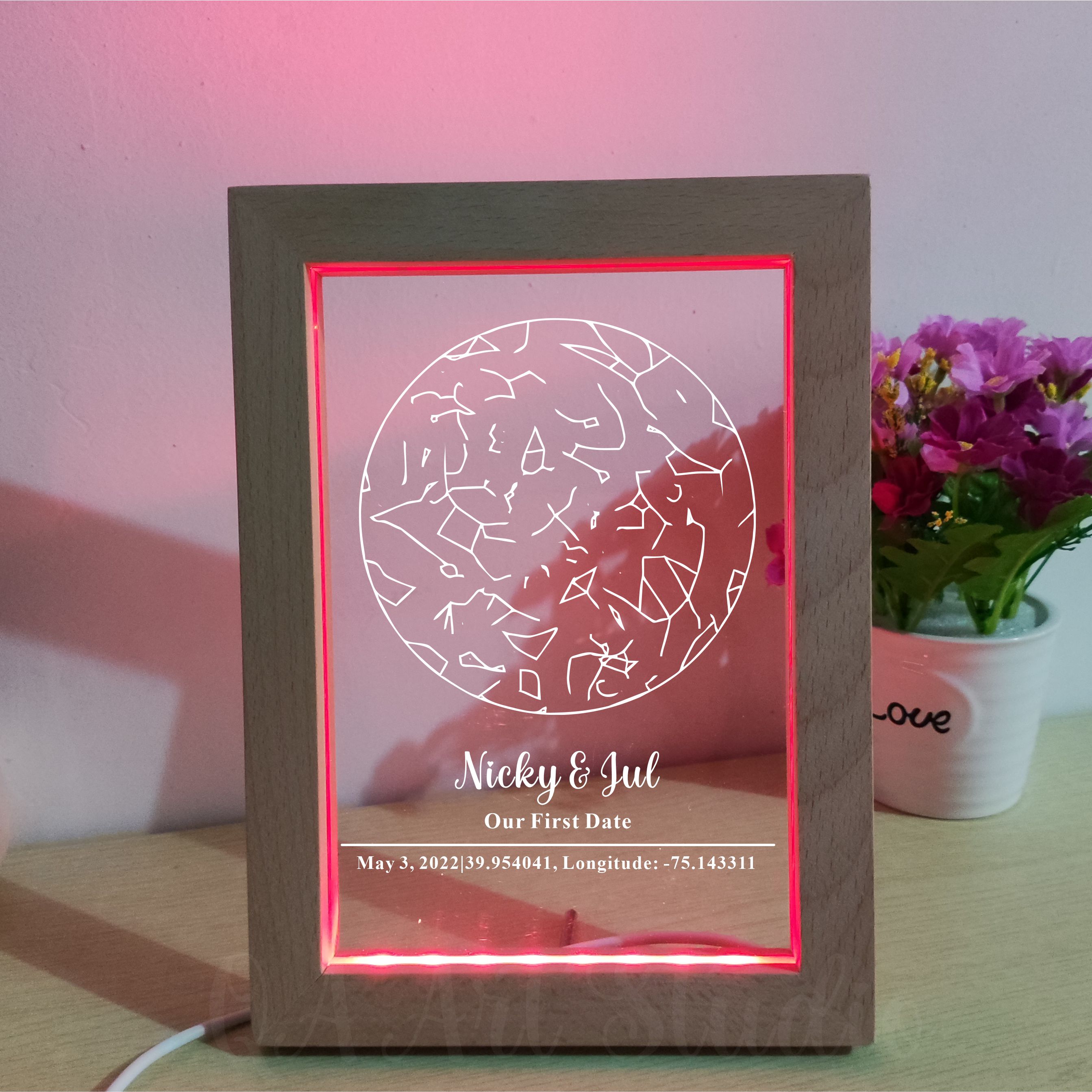 Personalized Wooden Acrylic Ni – Custom Star Map Bewertung und Preis