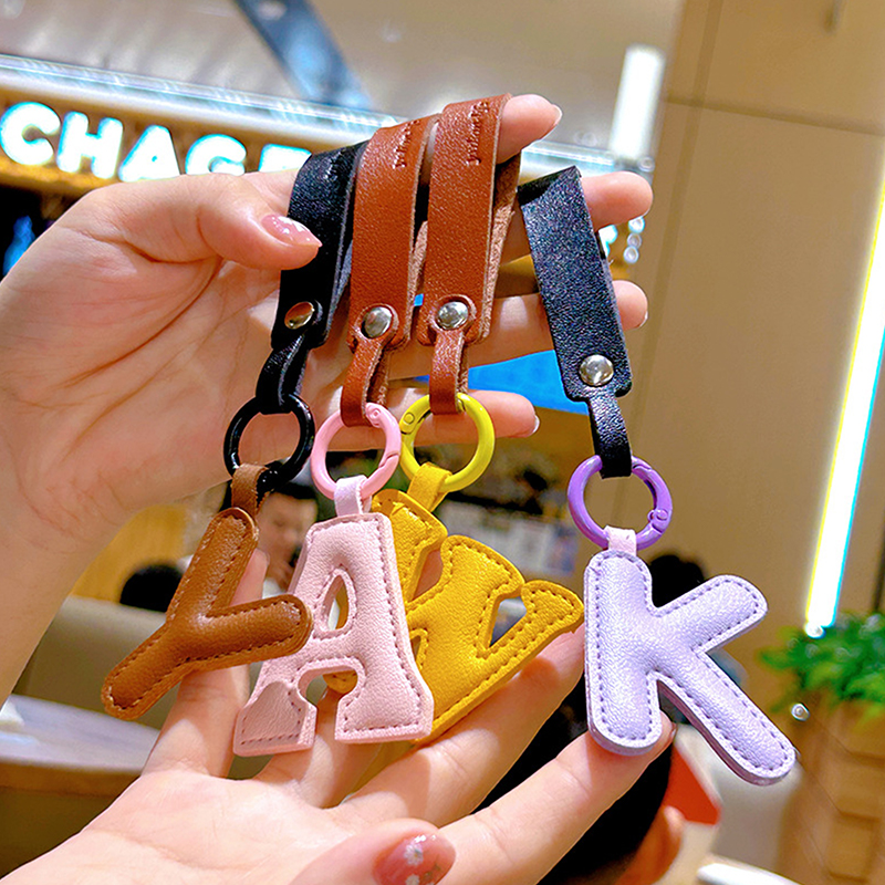 A To Z PU Leather Initial Lett – Monogram Keychain Leather Bewertung und Preis