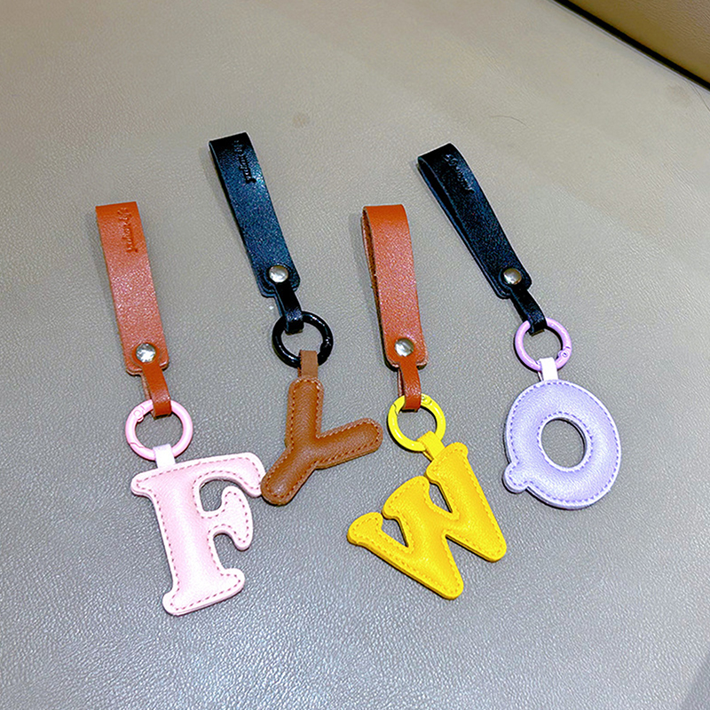 A To Z PU Leather Initial Lett – Monogram Keychain Leather Bewertung und Preis