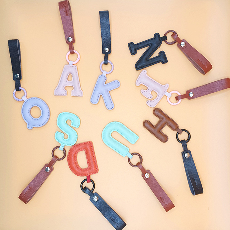 A To Z PU Leather Initial Lett – Monogram Keychain Leather Bewertung und Preis