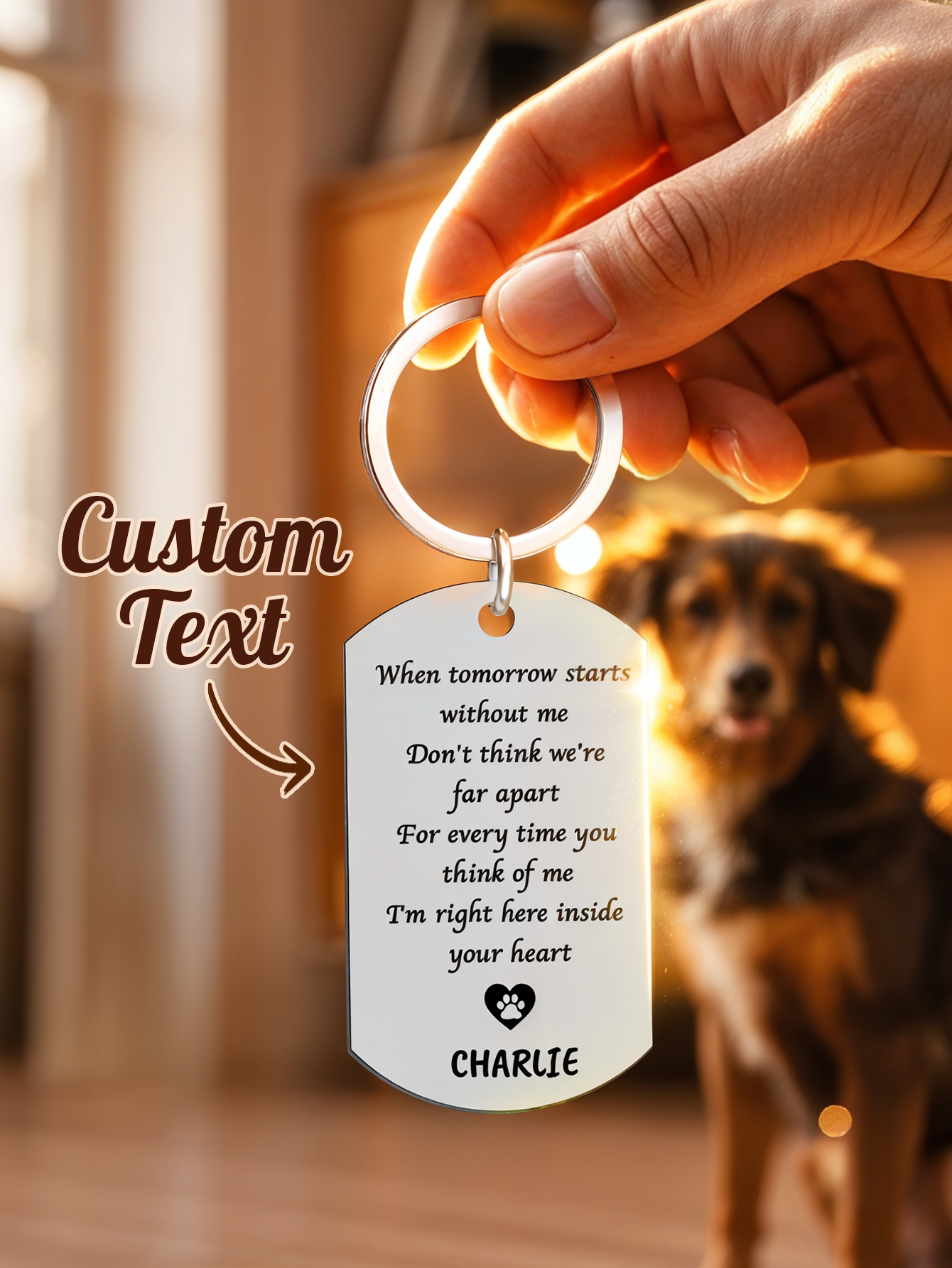 Personalized Pet Photo Keychai – Pet Portrait Custom Bewertung und Preis