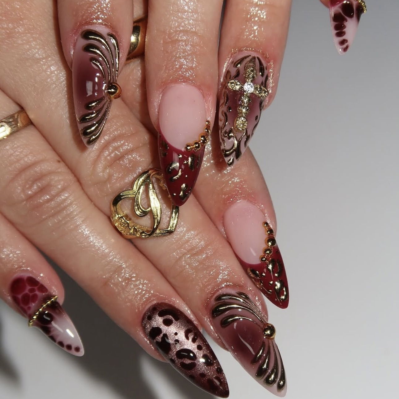 Medium fake nails for women gr – Pressed Flower Art Bewertung und Preis
