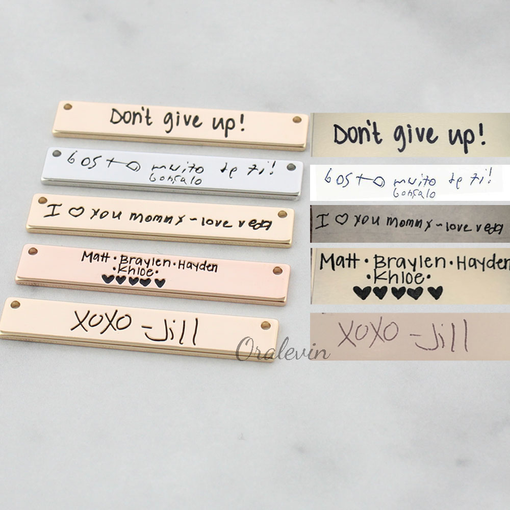 Personalized Custom Actual Han – Handwriting Necklace Bar Bewertung und Preis