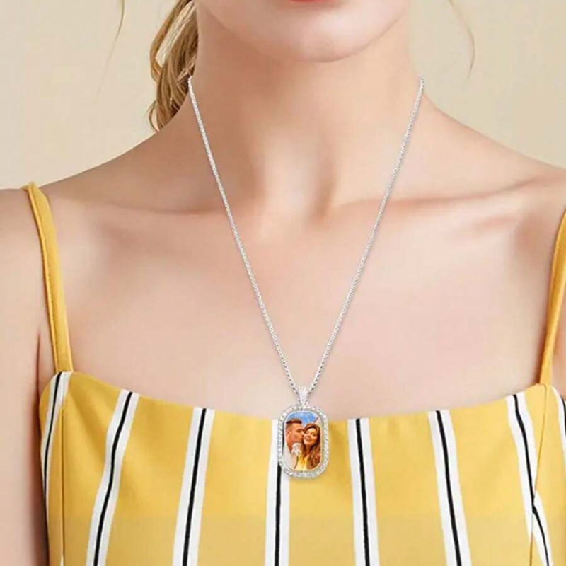 Custom photo pendant necklace, – Pet Portrait Custom Bewertung und Preis
