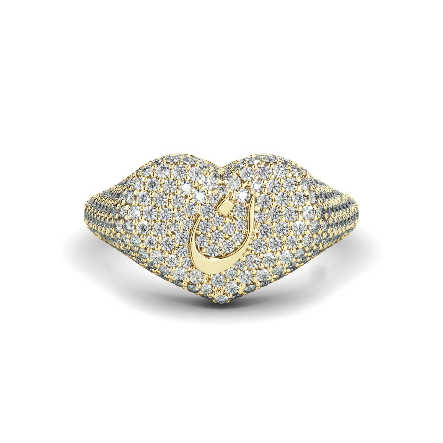 Custom 3D Letter Ring Pave Dia – Initial Ring Custom Bewertung und Preis