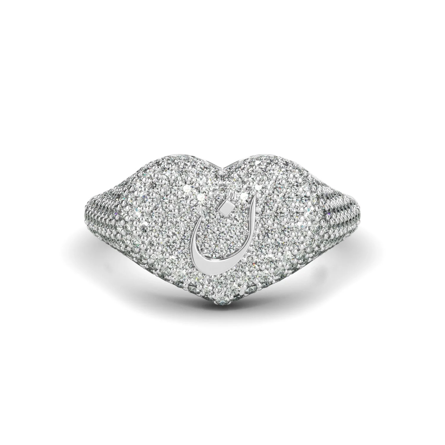 Custom 3D Letter Ring Pave Dia – Initial Ring Custom Bewertung und Preis