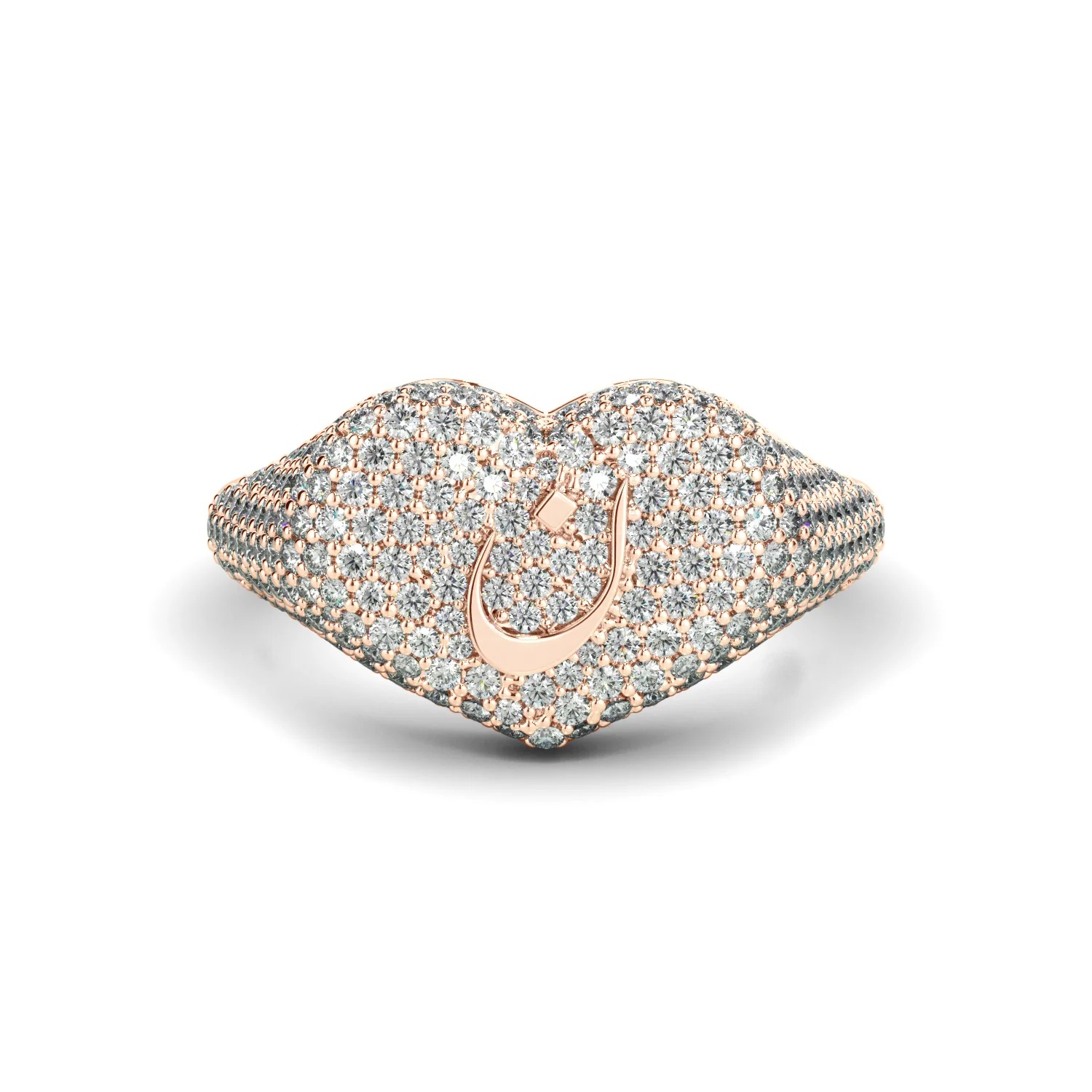 Custom 3D Letter Ring Pave Dia – Initial Ring Custom Bewertung und Preis