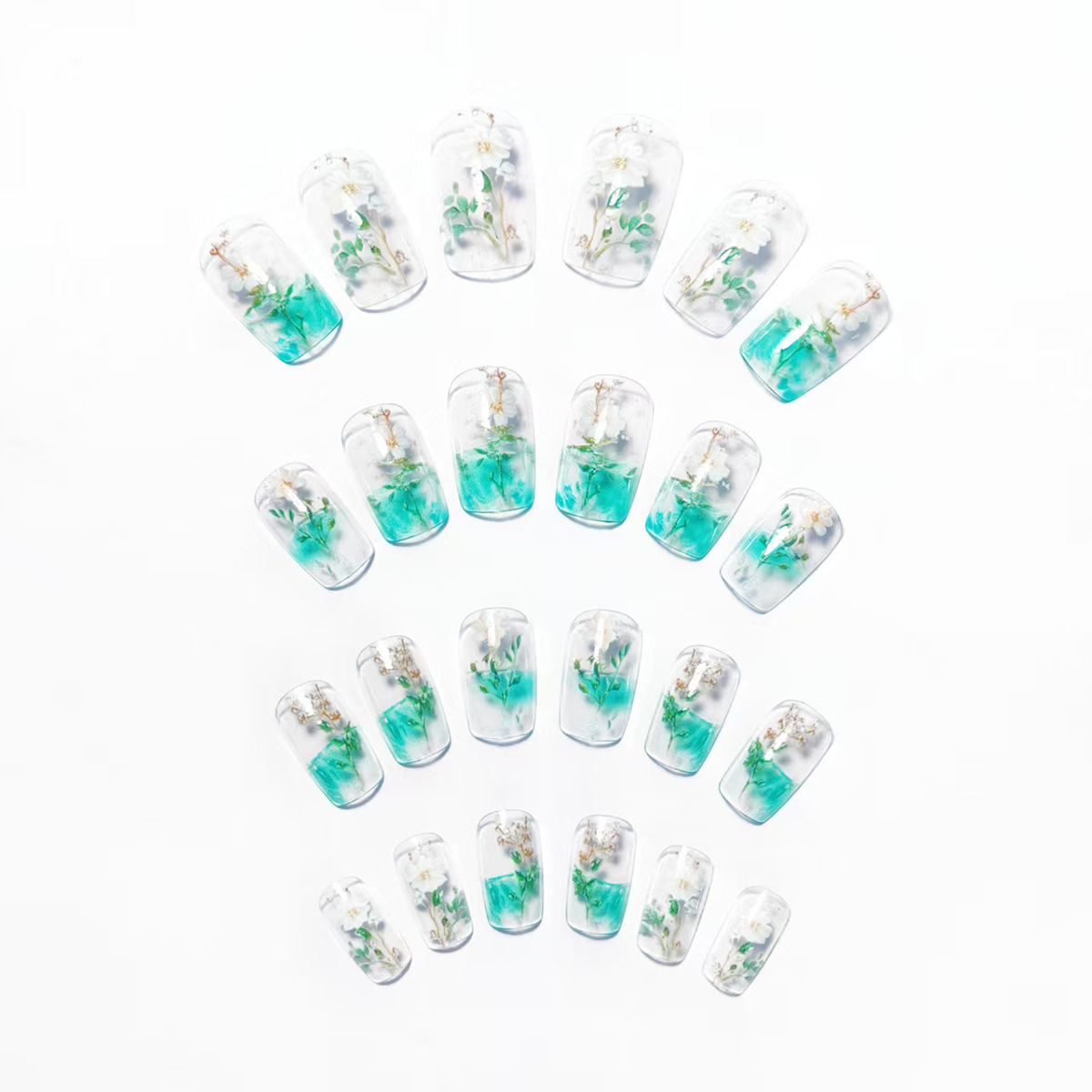 Medium fake nails for women gi – Pressed Flower Art Bewertung und Preis