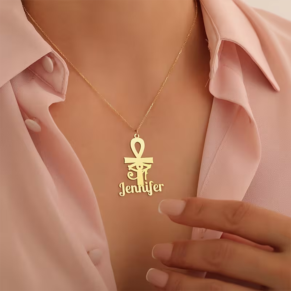 Custom Name Necklace Egyptian  – Name Necklace Custom Bewertung und Preis