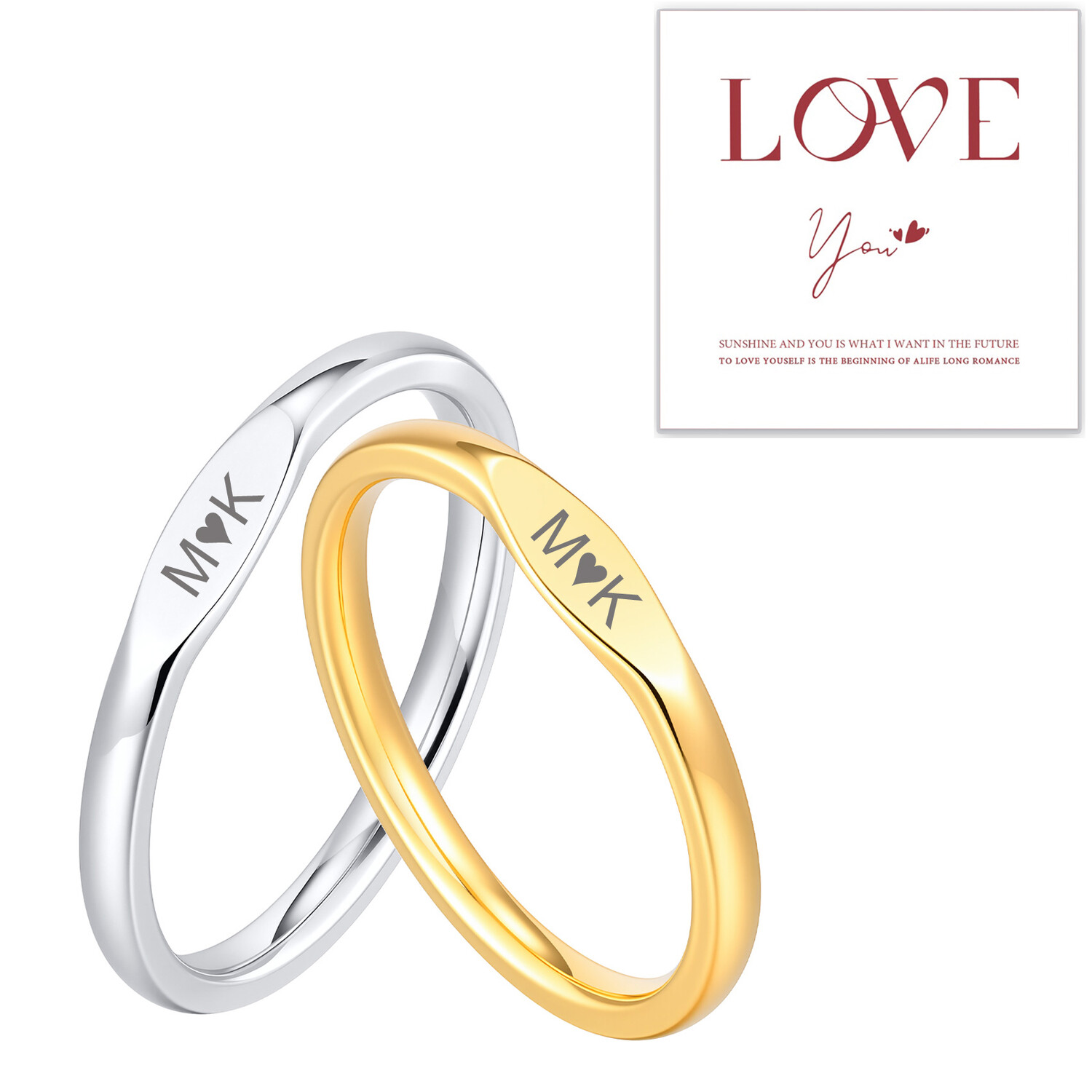 Minimalist Couple Ring for Men – Initial Ring Custom Bewertung und Preis