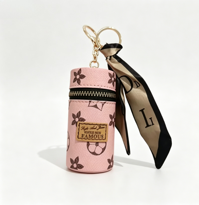 Pink Monogram Floral Print Cyl – Monogram Keychain Leather Bewertung und Preis