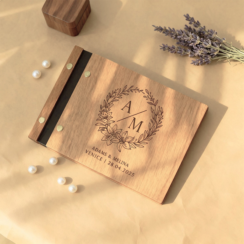 Personalized Wooden Wedding Gu – Custom Photo Book Bewertung und Preis