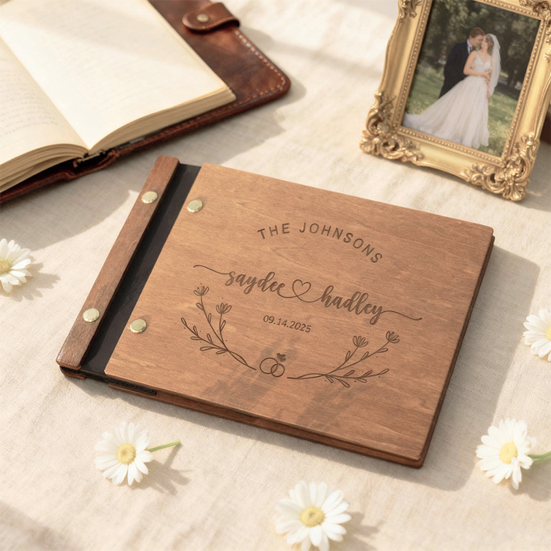 Personalized Wooden Wedding Gu – Custom Photo Book Bewertung und Preis