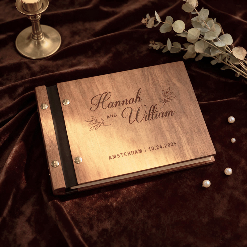 Personalized Wooden Wedding Gu – Custom Photo Book Bewertung und Preis