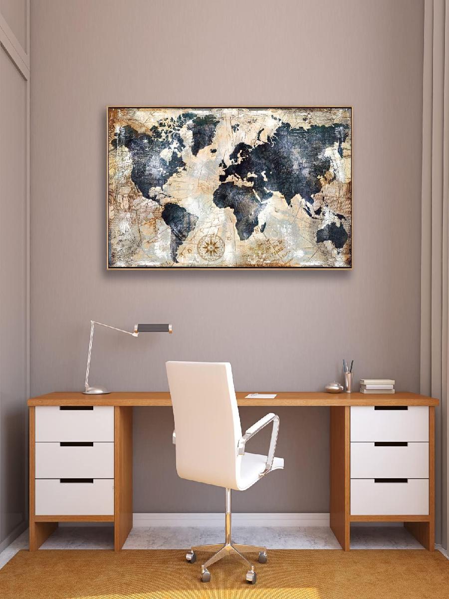 Framed World Map Wall Art Prin – Custom Star Map Bewertung und Preis